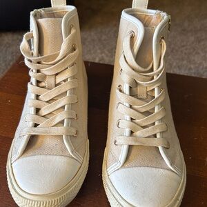 Aldo Cream High-Top Sneakers